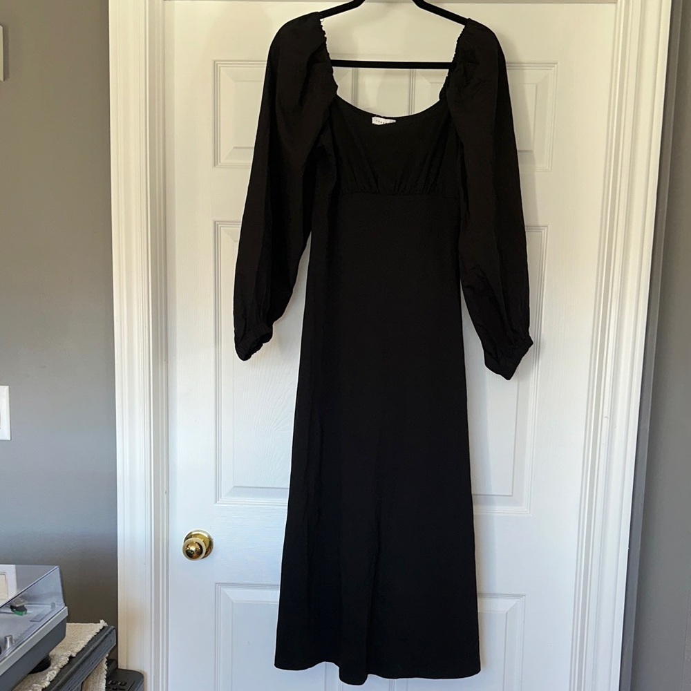 TOPSHOP Elegant Black Long Sleeve Dress